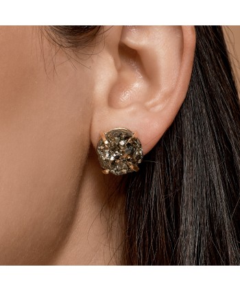 Aretes de Pirita Druzy