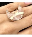 anillo Luna Double - Cuarzo Cristal