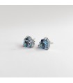 Aretes Corazón Pulido Sky Blue Topaz