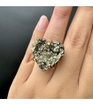 Anillo Pirita Druzy Wire