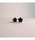 Aretes petite Turmalina Negra Plata