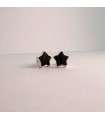 Aretes petite Turmalina Negra Plata